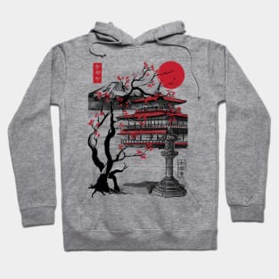 Temple of the Golden Pavilion sumi e Hoodie